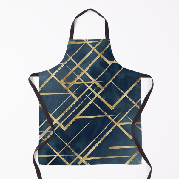 Artikelvorschau, Modernes goldenes geometrisches blaues Design entworfen und verkauft von NdesignTrend.