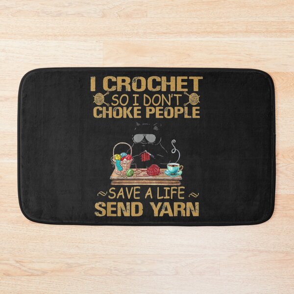 Item preview, I crochet so i dont choke people cutie cat yarn cool designed and sold by toricak06.