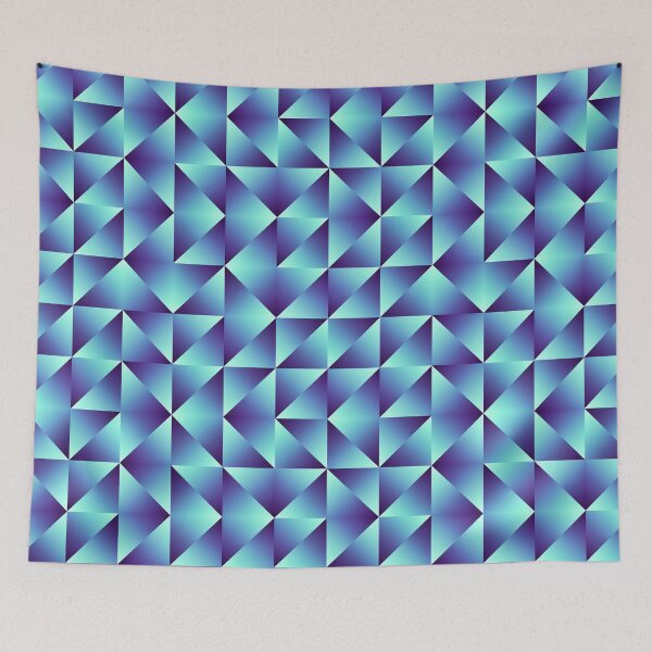 Item preview, Blue Squares Triangles designed and sold by Sybille-Yates.