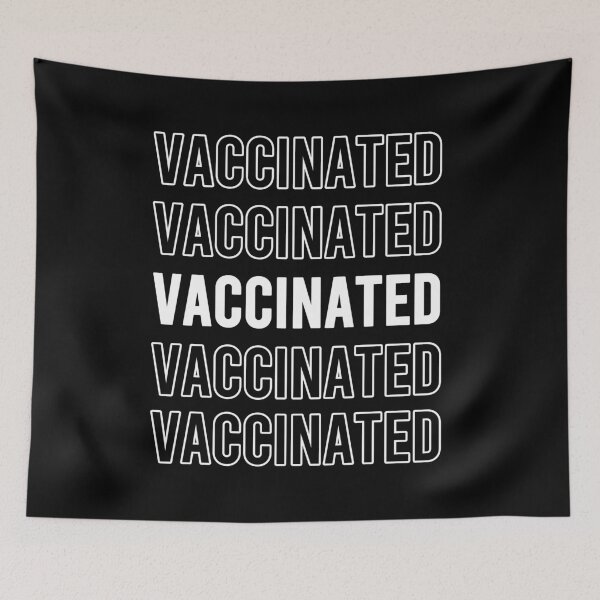 Item preview, Vaccinated Typography Repetition designed and sold by Color-Sparkle.