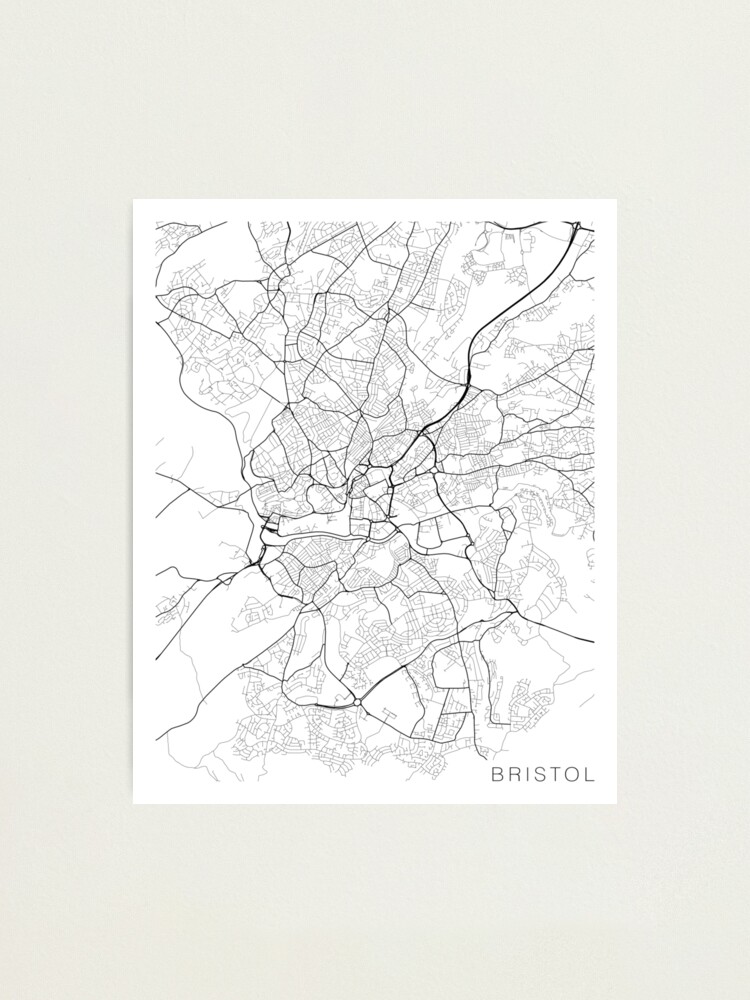 England Poster City map Printable Wall art Street map Bristol Print