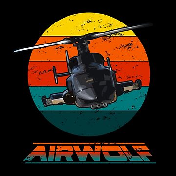Artwork thumbnail, Airwolf Sunset 1980s Retro Classic by Ravensclaw3