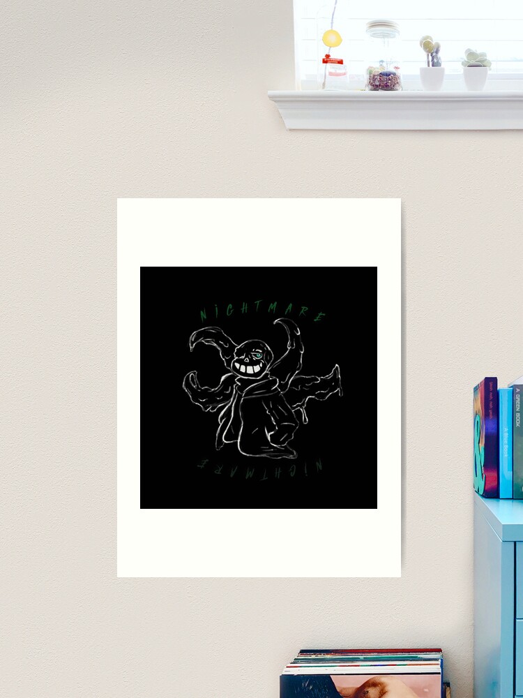 Nightmare Sans Shattered Dream 4x4 Square Print 