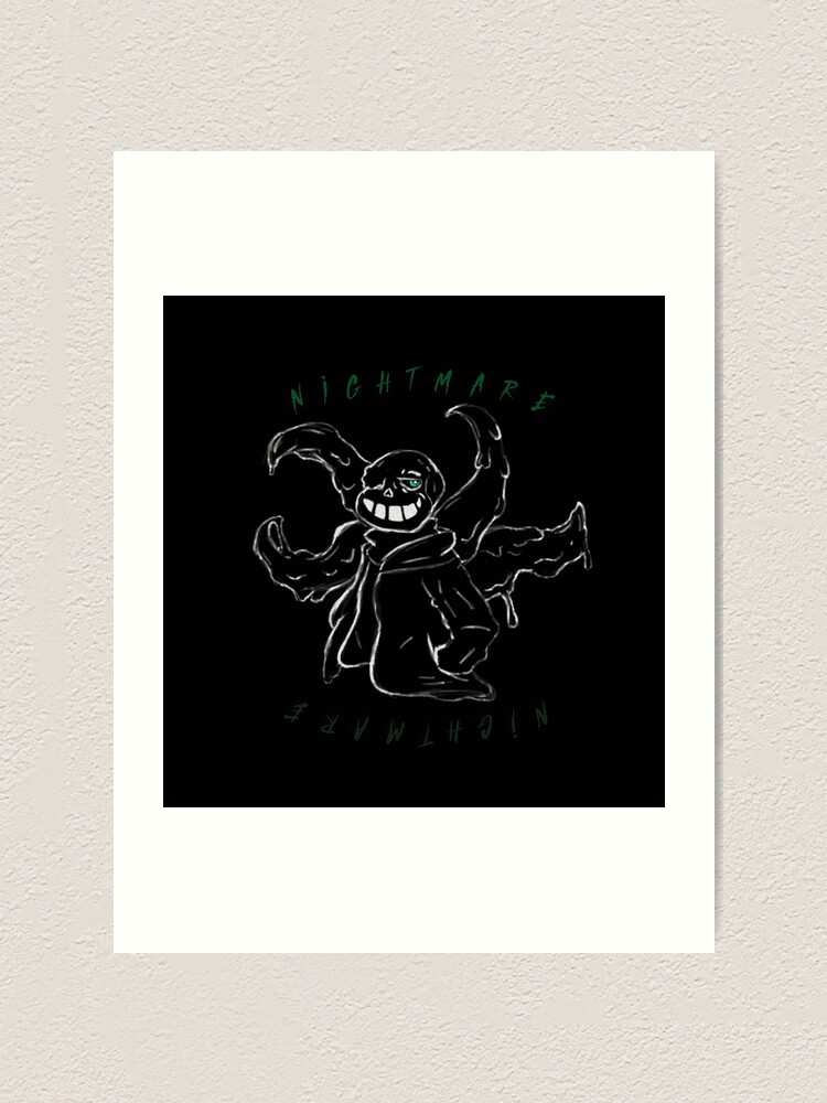 Nightmare Sans Shattered Dream 4x4 Square Print 