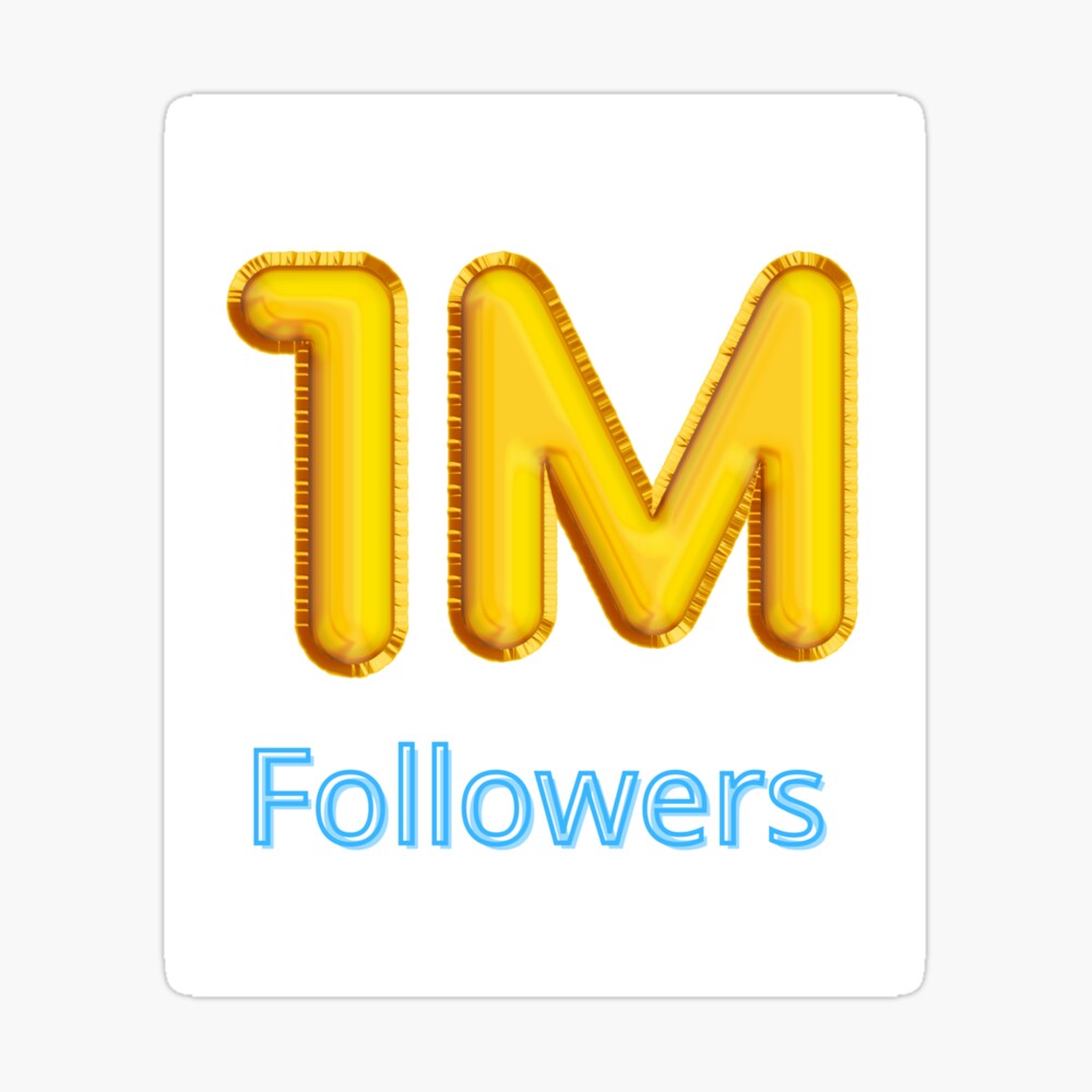 A celebration of one million followers 1M" Poster Sale by CCRR7 | Redbubble