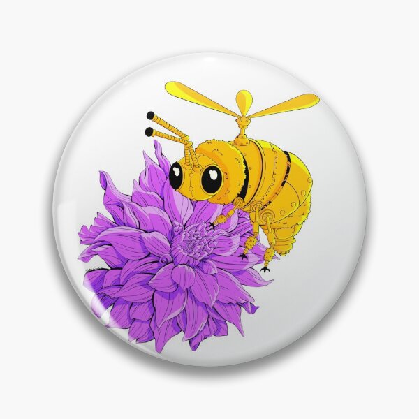 Item preview, Robo Bee Sticker designed and sold by LairUpLLC.