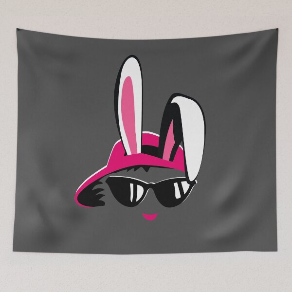 Item preview, Hip-Hop rabbit head sunglasses big ears pink baseball cap pink nose designed and sold by mirrorimages.