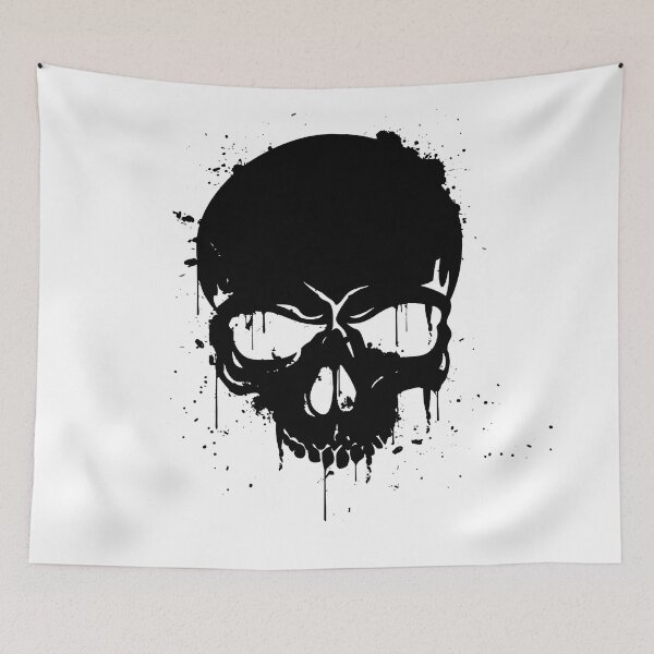 Item preview, Copy of Hand Drawn White Skull with Splash Effect designed and sold by WearWolfDesigns.