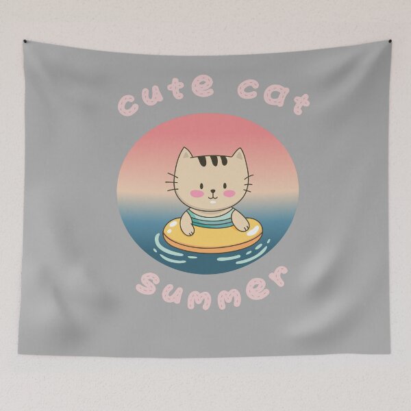 Item preview, CUTE CAT SUMMER  designed and sold by RetroPlaceee.