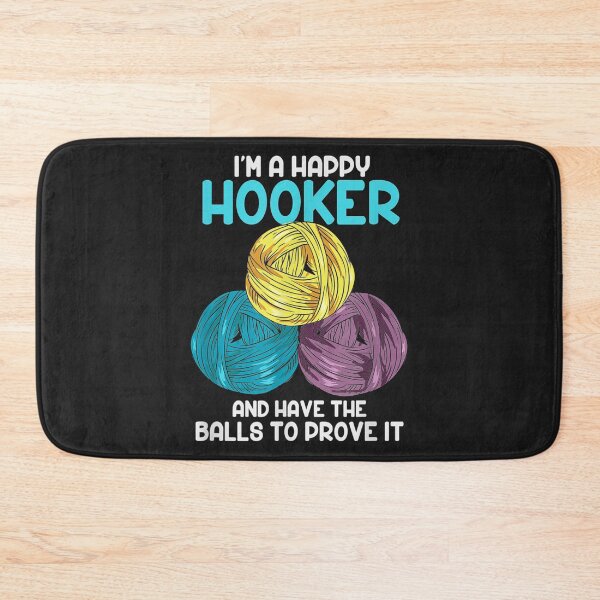 Item preview, Im a happy Hooker Quilting Sewing Crocheting Funny Crotchet designed and sold by toricak06.