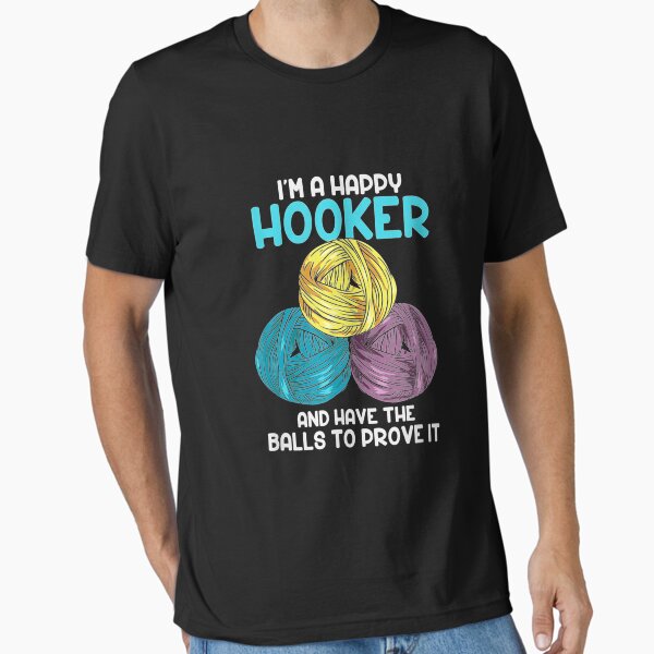 Item preview, Im a happy Hooker Quilting Sewing Crocheting Funny Crotchet designed and sold by toricak06.