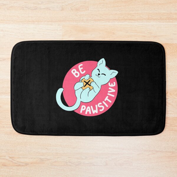 Item preview, Be Pawsitive - cation science pun designed and sold by scribbli.
