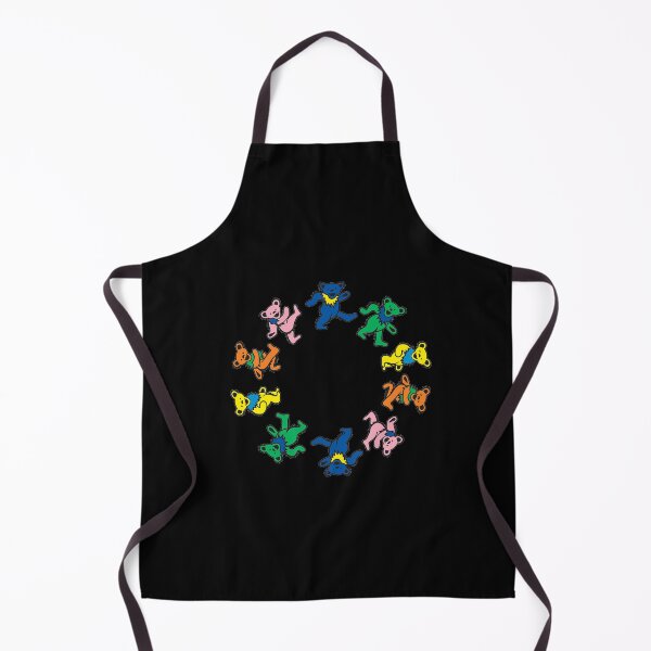 Colorful Dancing bears Grateful day Apron