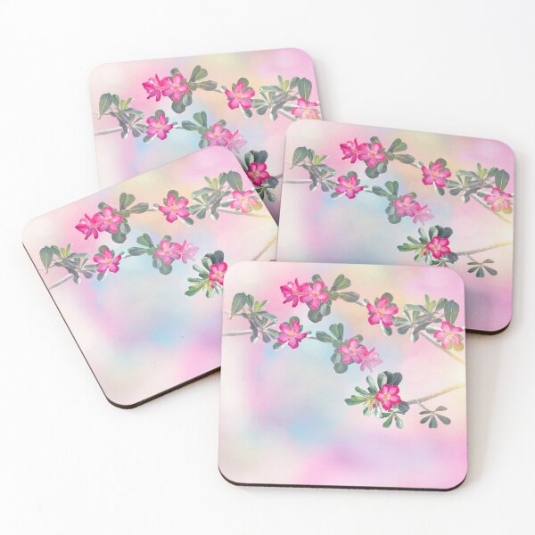 Item preview, Pink Desert Rose, Adenium tree, blooming on colorful background designed and sold by svetlanna.