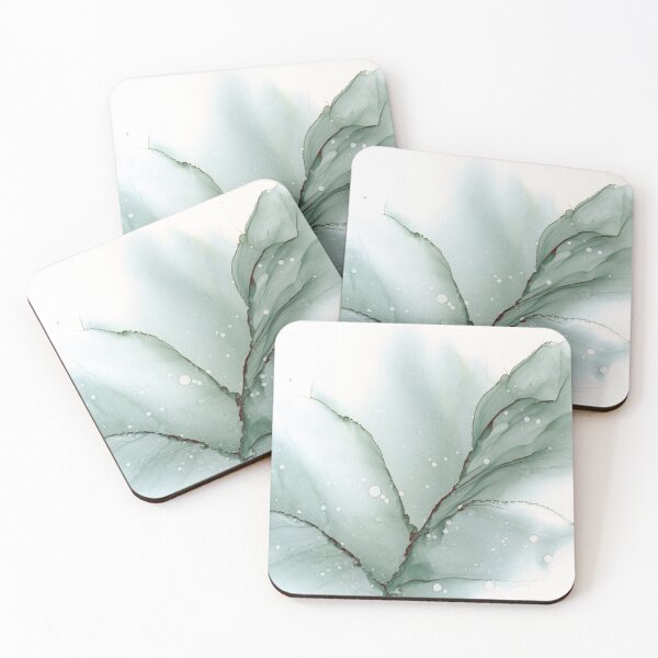 Silent - Mixed Media Art Coasters (Set of 4)