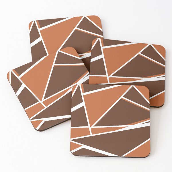 Item preview, Tan brown and white geometric pattern  designed and sold by Diane Hunter Art.