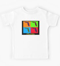 Colorful Florida State Pop Art Map Kids T-Shirt