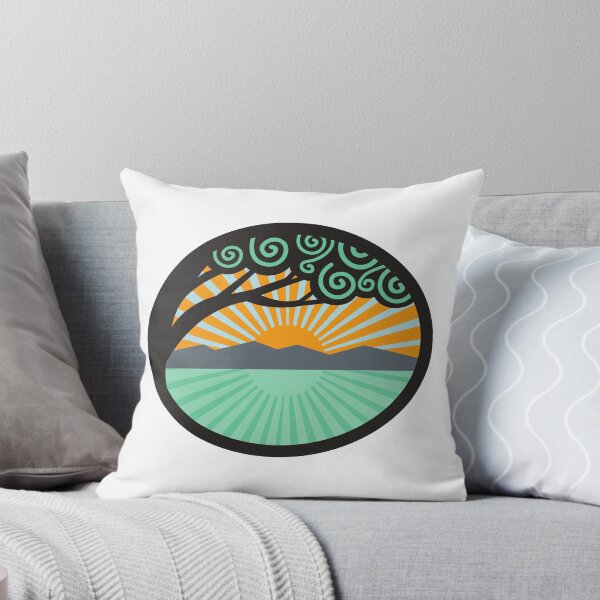 Item preview, Retro tree, sea and sunrise illustration designed and sold by Strale25kv.