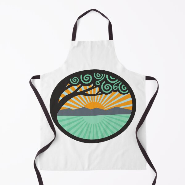 Item preview, Retro tree, sea and sunrise illustration designed and sold by Strale25kv.