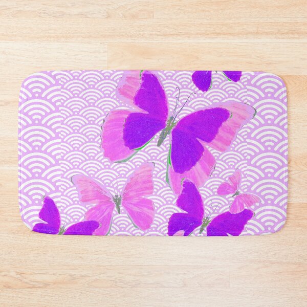 Item preview, DELICATE PINK-PURPLE  FLYING BUTTERFLIES  PATTERN ART designed and sold by sharlesart.