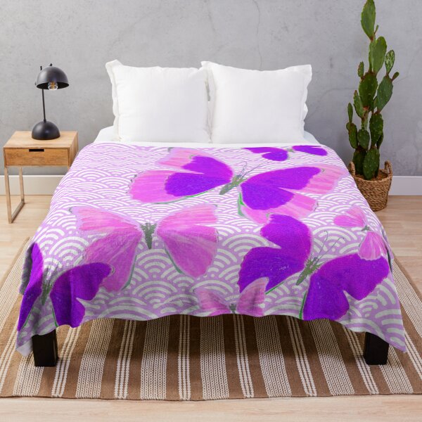 Item preview, DELICATE PINK-PURPLE  FLYING BUTTERFLIES  PATTERN ART designed and sold by sharlesart.