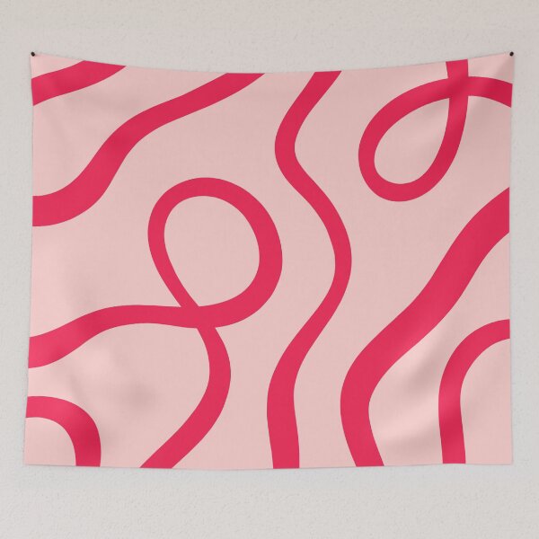 Item preview, Pink abstract Lines Boho Shapes designed and sold by trajeado14.