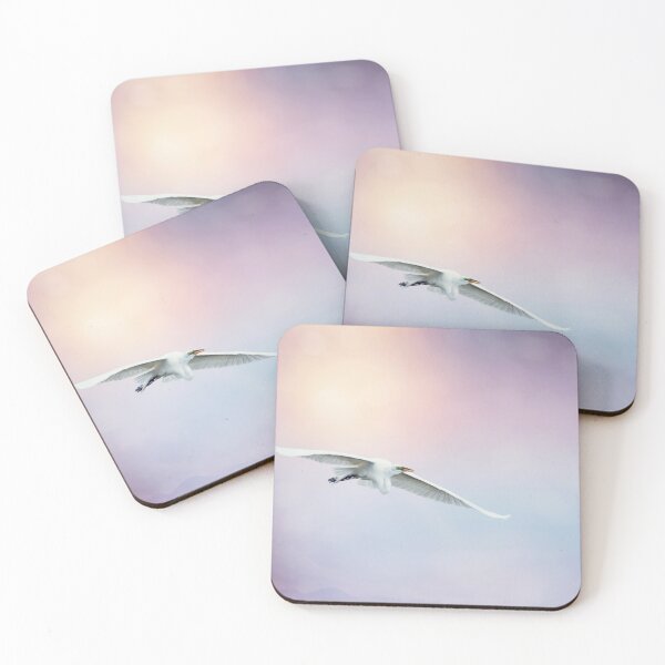 Item preview, Great White Egret in flight at sunset designed and sold by svetlanna.