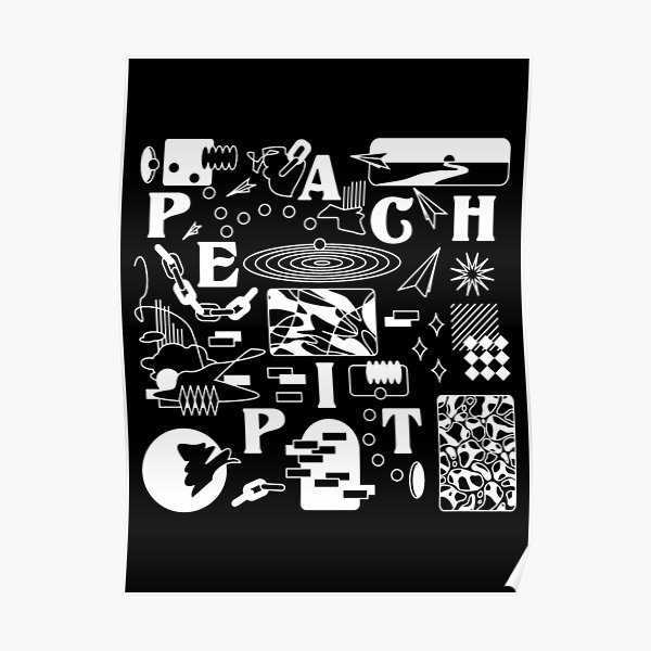 Peach Icon Posters Redbubble