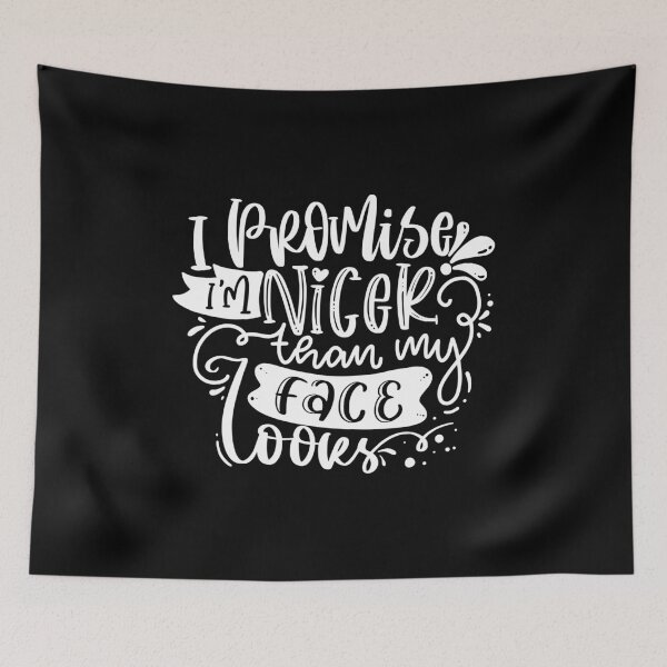 Item preview, I Promise I'm Nicer Than My Face Looks, designed and sold by ArtDeziGn.