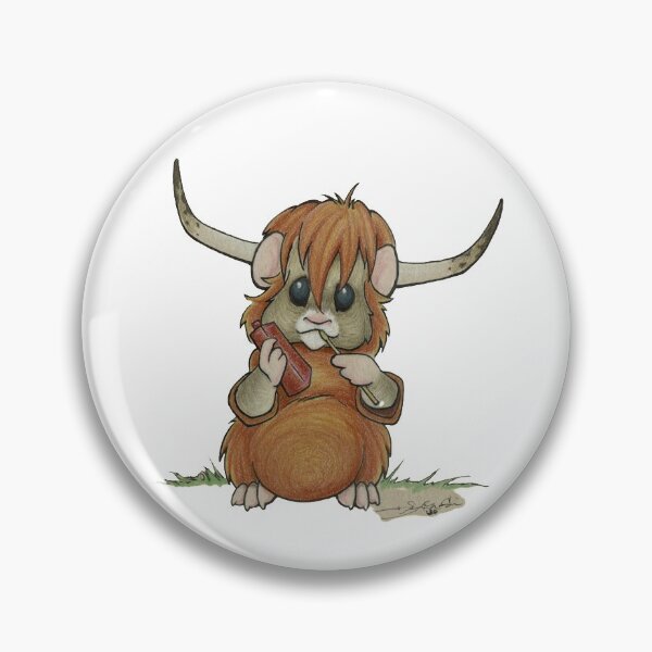 Item preview, Lil' Hamster Highland Cow designed and sold by DebDrawsStuff.