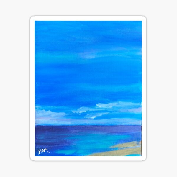 Blue Skies and Sandy Shores Sticker