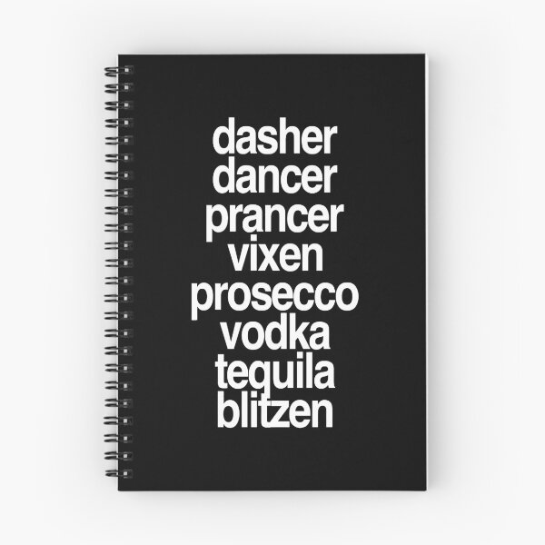 Aperçu de l'œuvre Dasher Dancer Prancer Vixen Prosecco Tequila Blitzen créée et vendue par eroscamila.