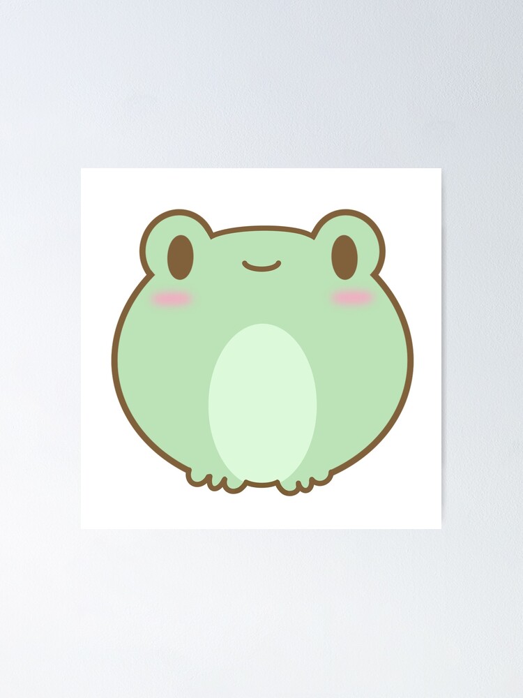 Cute Kawaii Frog Poster for Sale by kevsdesigns