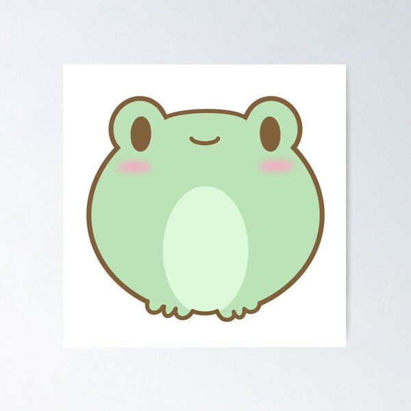 Cute Kawaii Frog Poster for Sale by kevsdesigns