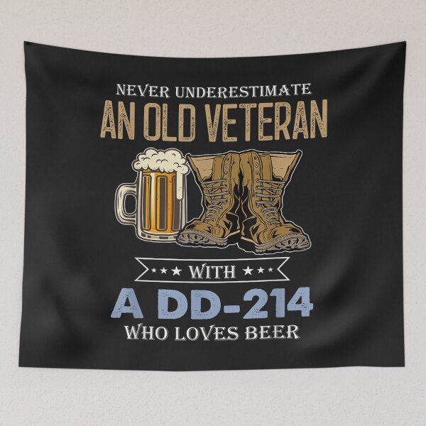 Item preview, Never underestimate an old veteran with a dd 214 who loves designed and sold by toricak06.