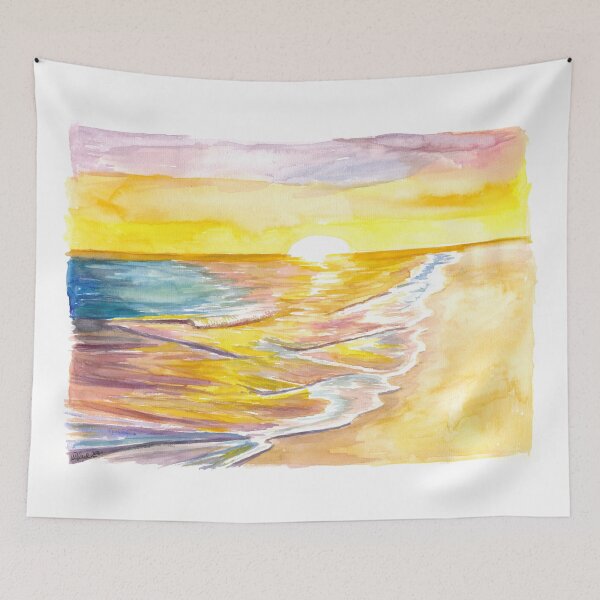 Item preview, Golden Caribbean Sun Bathing in the Sea designed and sold by artshop77.