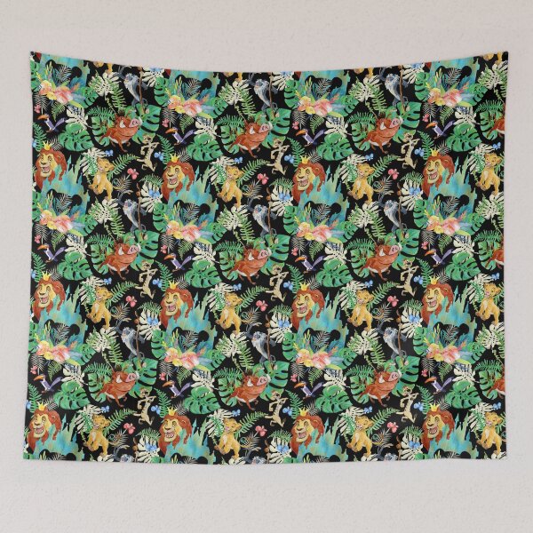 Item preview, Watercolor Lion Jungle designed and sold by Rainbows Galore.