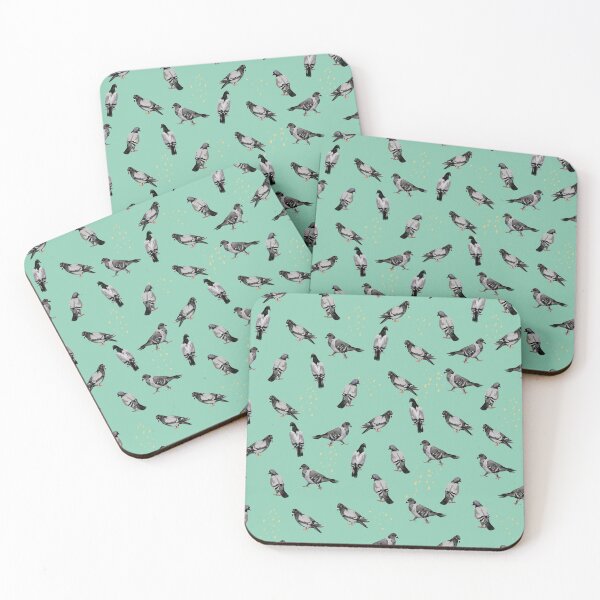 Item preview, Pigeon Pattern On Green designed and sold by okpinsArtDesign.