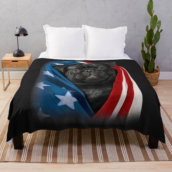 Item preview, Pug Black Dog American Flag 4th Of July Animal Patriotic Tee designed and sold by toricak06.