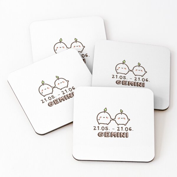 Item preview, Kawaii zodiac sign Gemini soybeans holding hands designed and sold by GLwithUs.