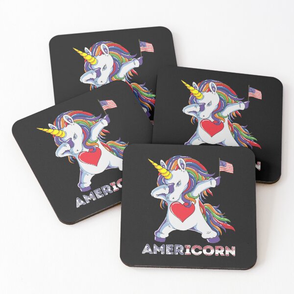 Item preview, Dabbing Unicorn 4th of July Shirts Girls Kids Women American designed and sold by PatternFariss.