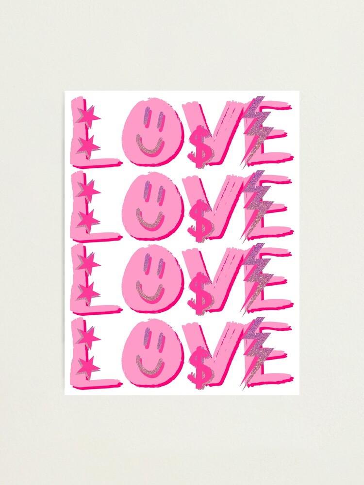 The Ultimate Preppy Pink Sticker Pack Photographic Print for Sale