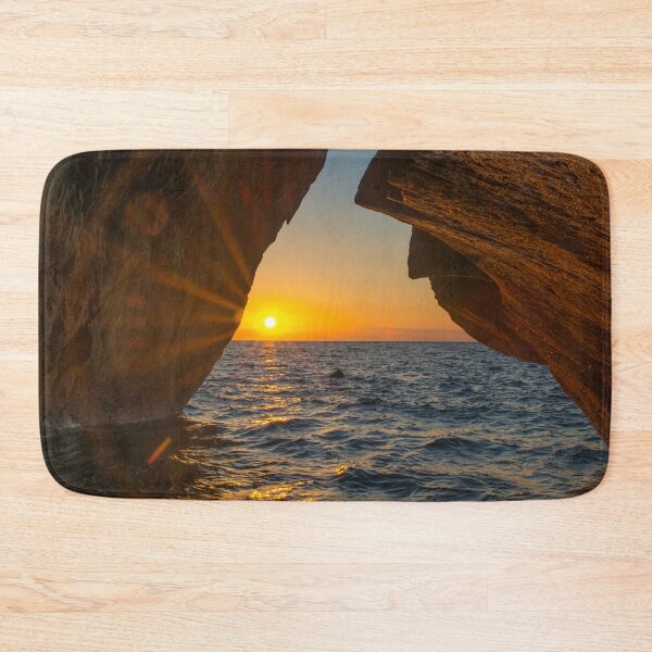Item preview, Sunset out of the cave at Trefor designed and sold by LluniauDafyddEm.