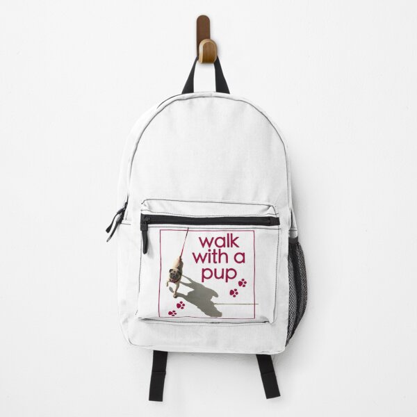 Item preview, Walk With A Pup (featuring Daisy Pug in a harness & leash) – designed and sold by L.E. Wilson.