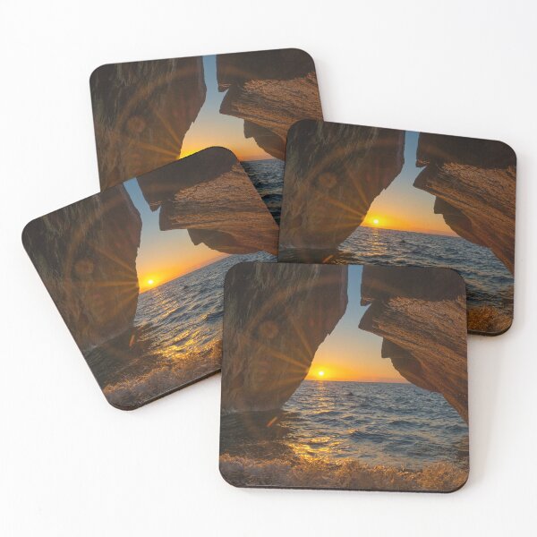 Item preview, Sunset out of the cave at Trefor designed and sold by LluniauDafyddEm.