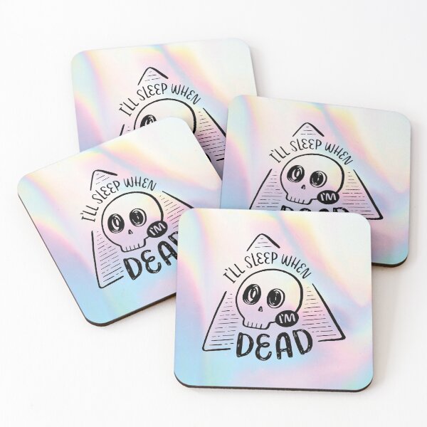 Item preview, I'll Sleep When I'm Dead Holo Skull Skeleton designed and sold by awkward-owl.