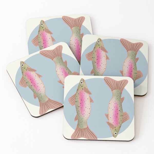 Item preview, Rainbow trout fish illustration designed and sold by BlochHauss.