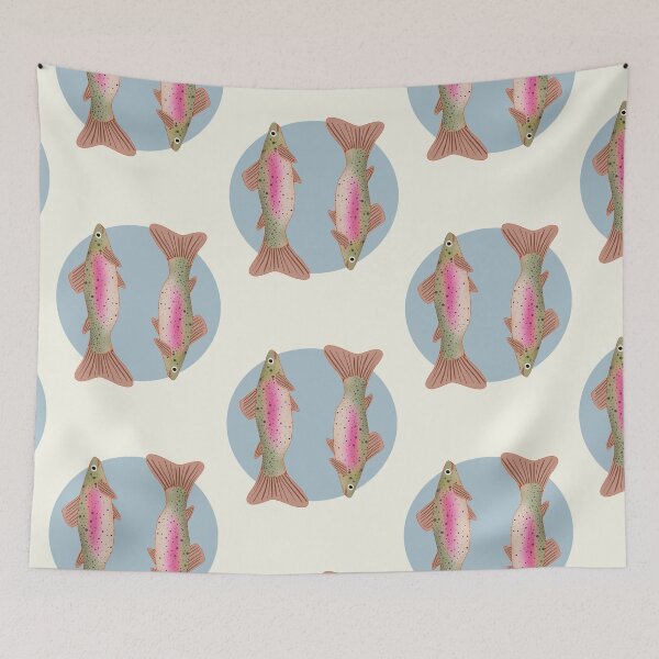 Item preview, Rainbow trout fish illustration designed and sold by BlochHauss.