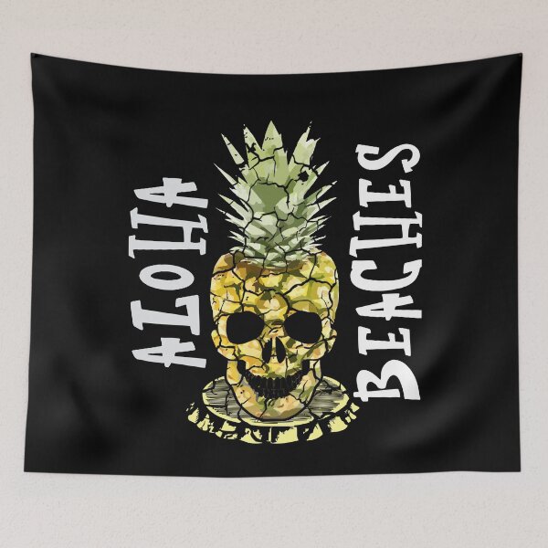 Item preview, Aloha Beaches Hawaiian Pineapple Skull  designed and sold by Mrpotts73.