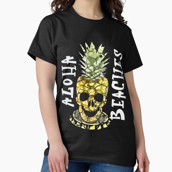 Item preview, Aloha Beaches Hawaiian Pineapple Skull  designed and sold by Mrpotts73.